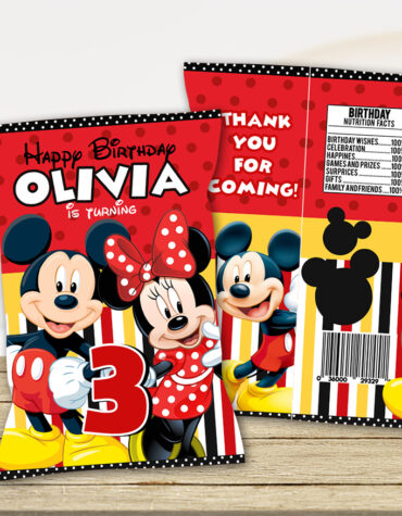 Mickey Mouse Birthday Chip Bags