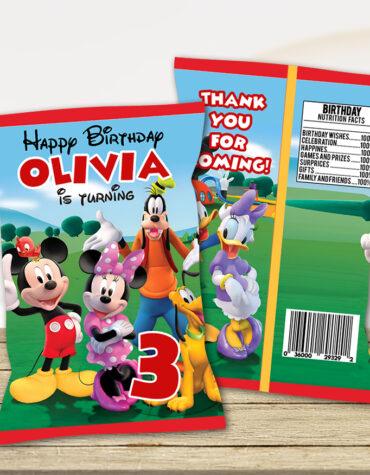 Mickey Mouse Birthday Chip Bags Digital
