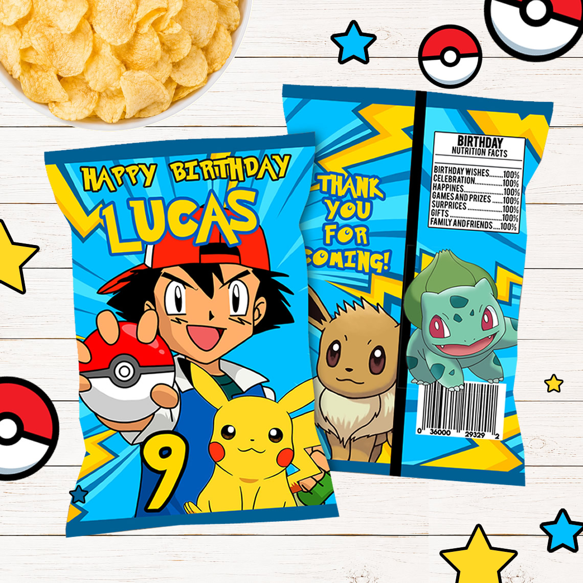 Pokemon Chip Bags