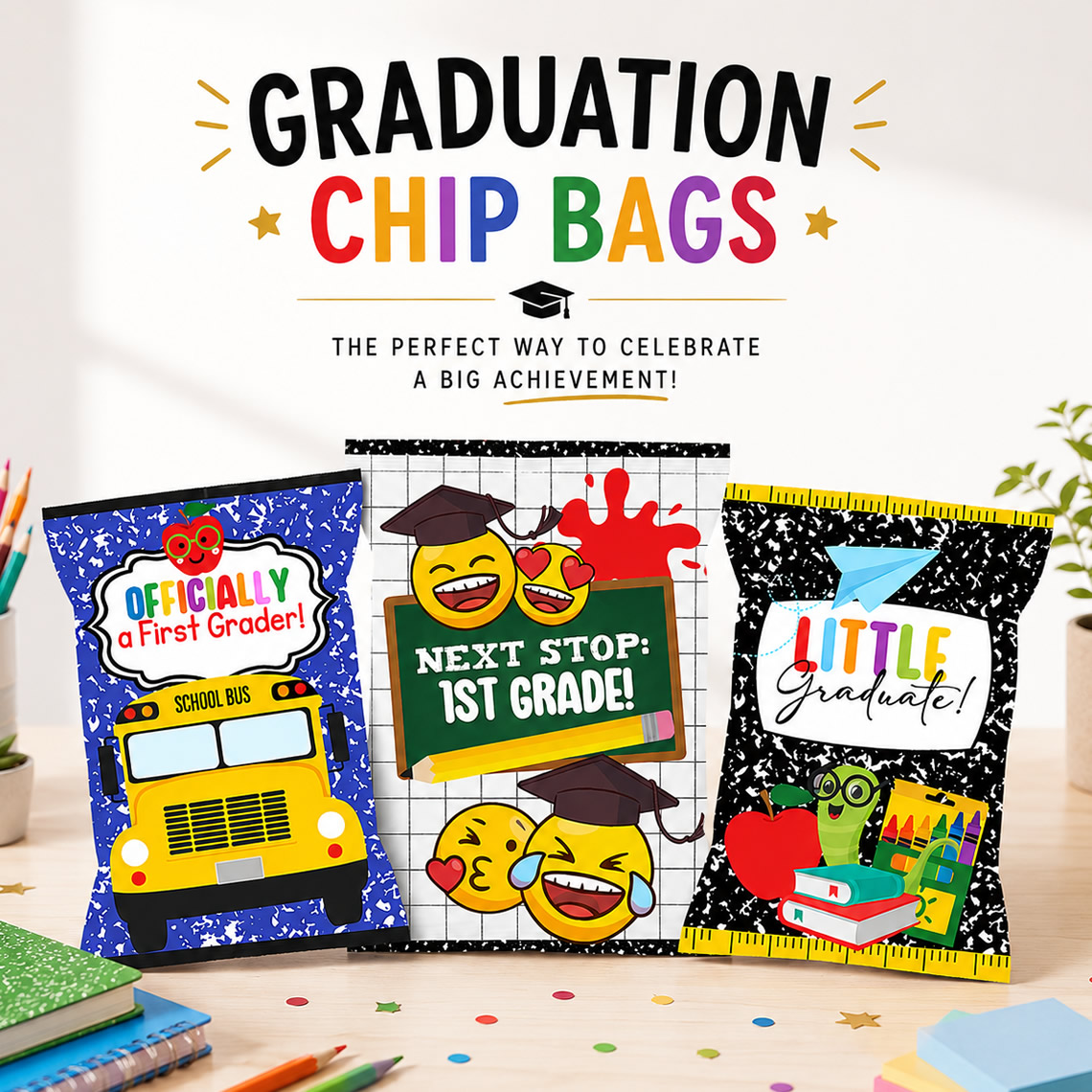 Graduation Chip Bags Templates