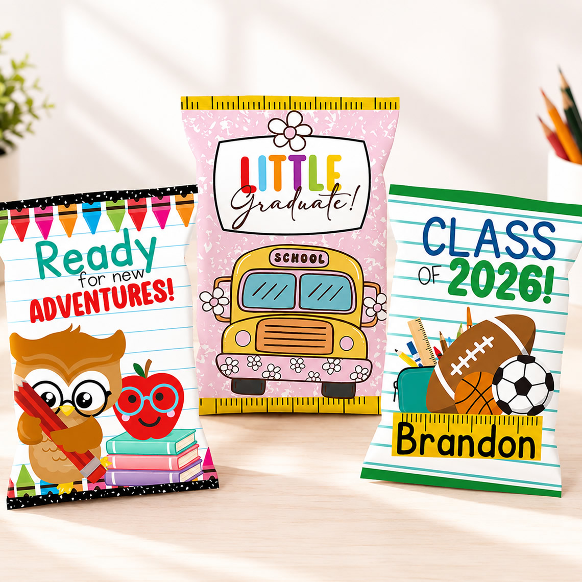 Graduation Chip Bags Templates