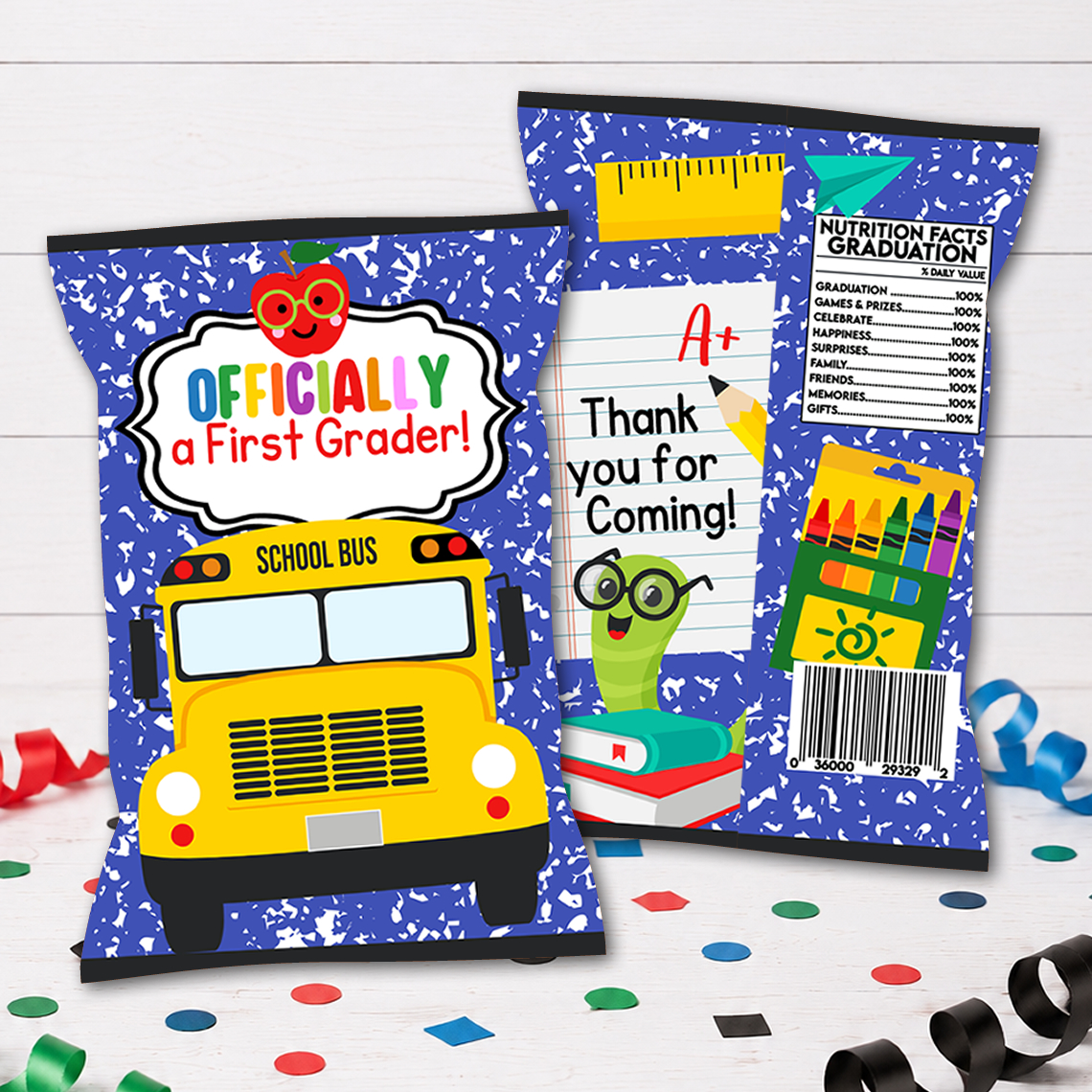 Graduation Chip Bags Templates