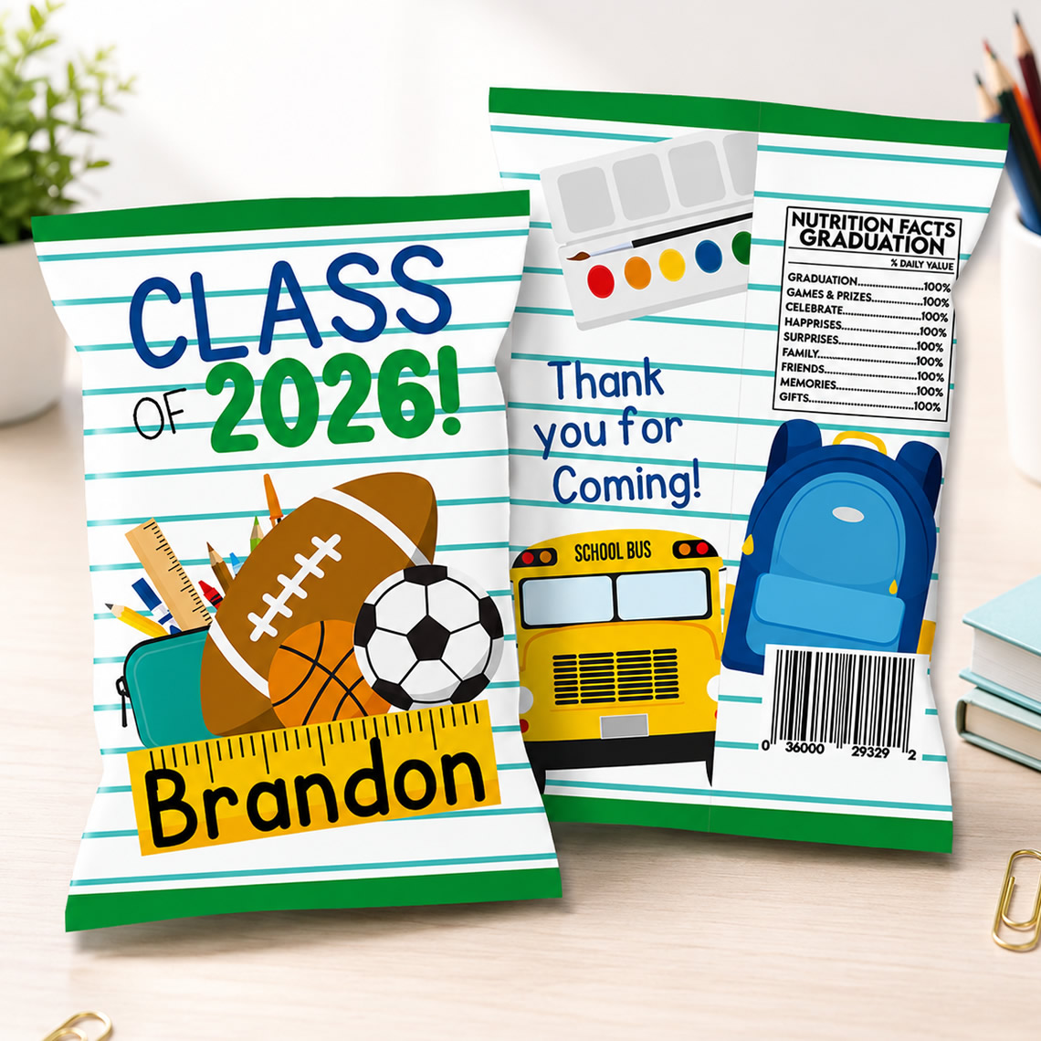 Graduation Chip Bags Templates