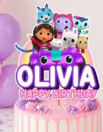 Gabby’s Dollhouse Cake Topper Printable