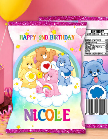 Care Bears Chip Bag Printable