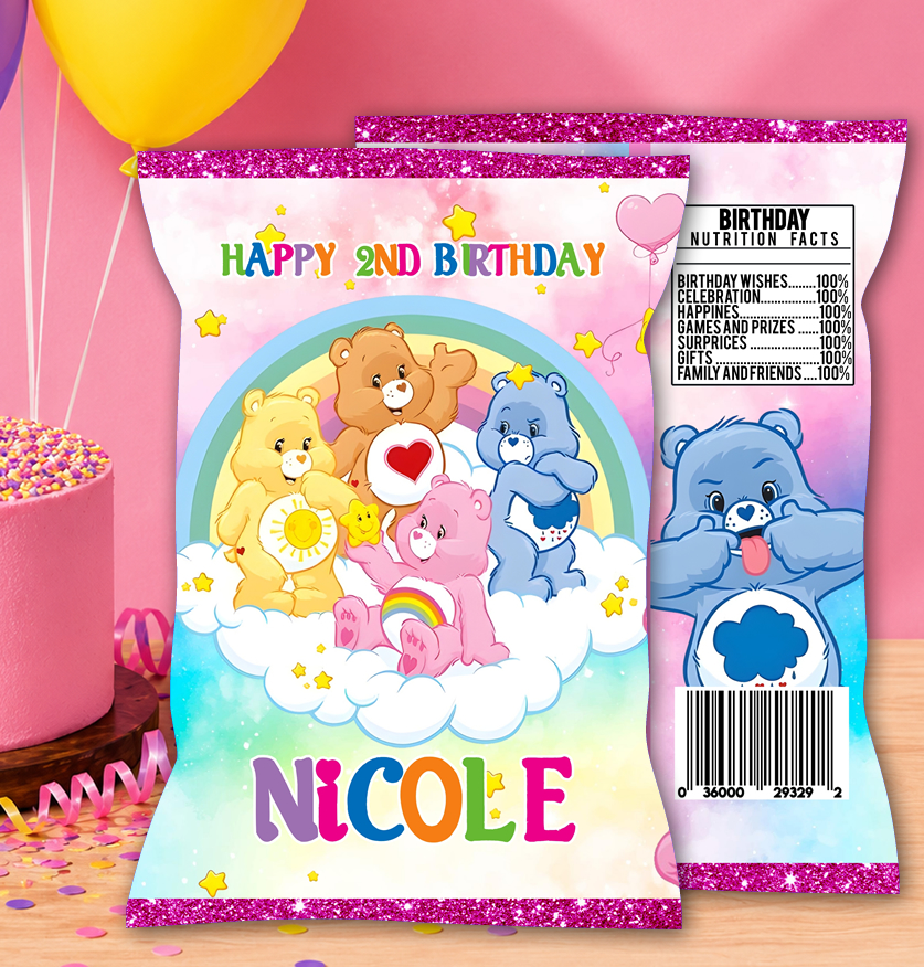 Care Bears Chip Bag Printable