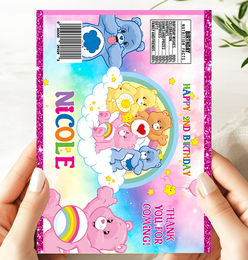 Care Bears Chip Bag Printable