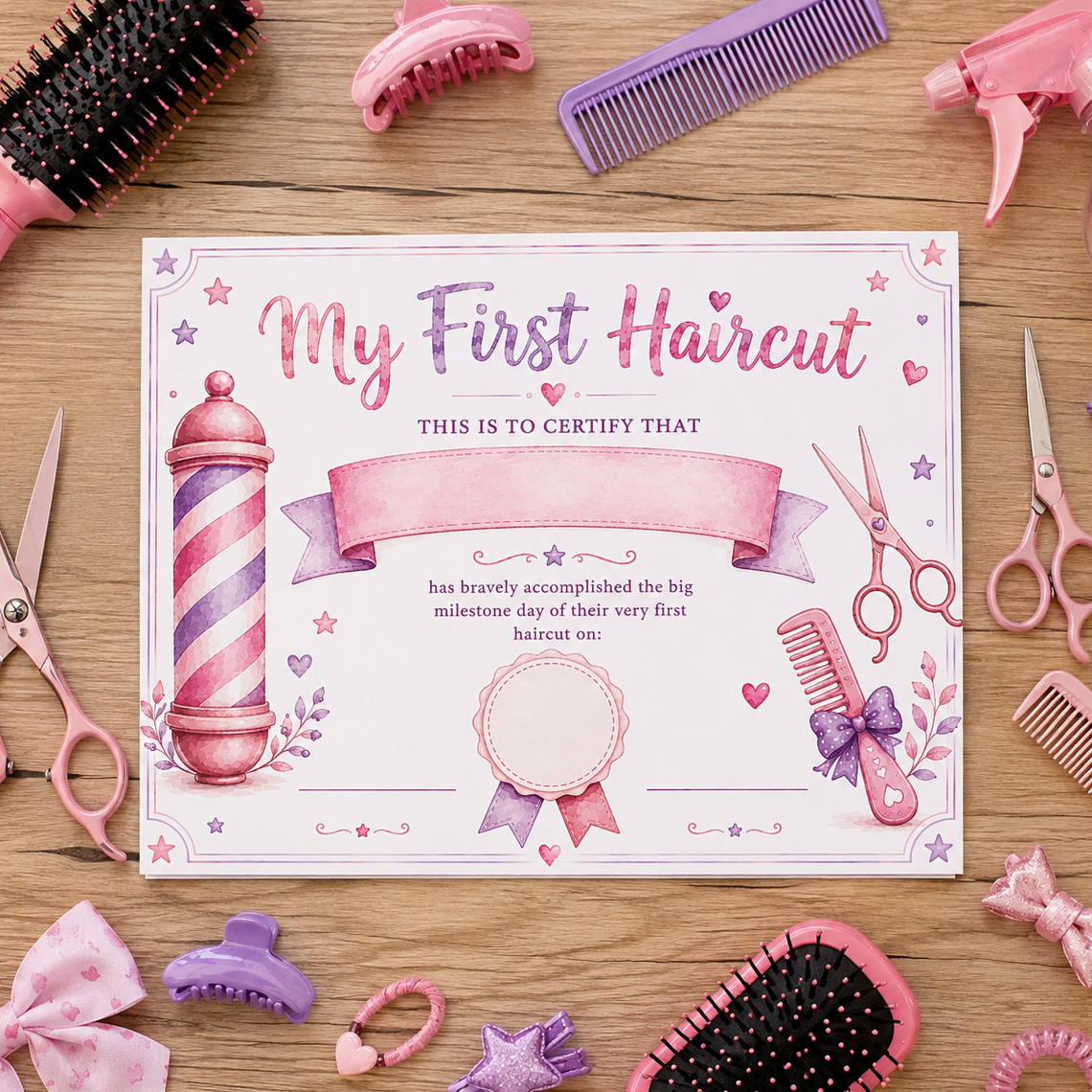 My First Haircut Certificate