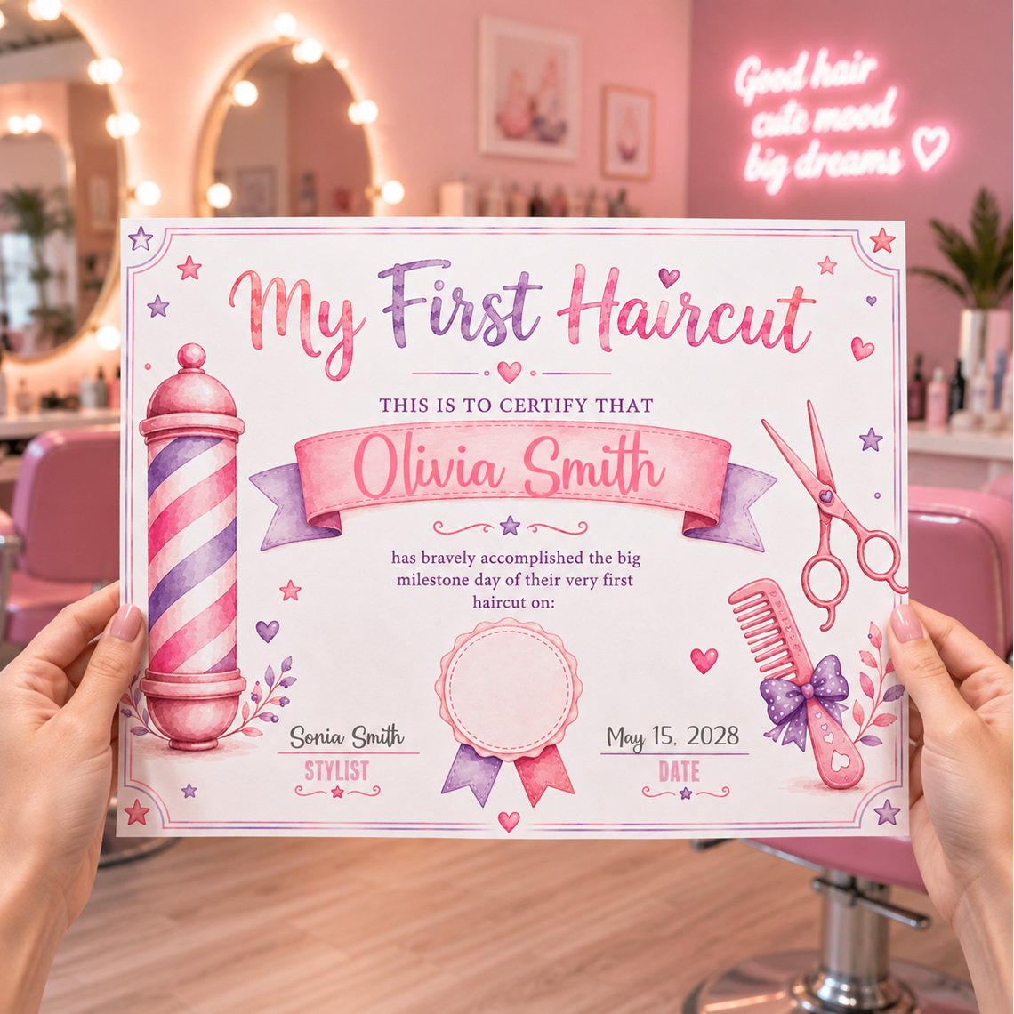 My First Haircut Certificate