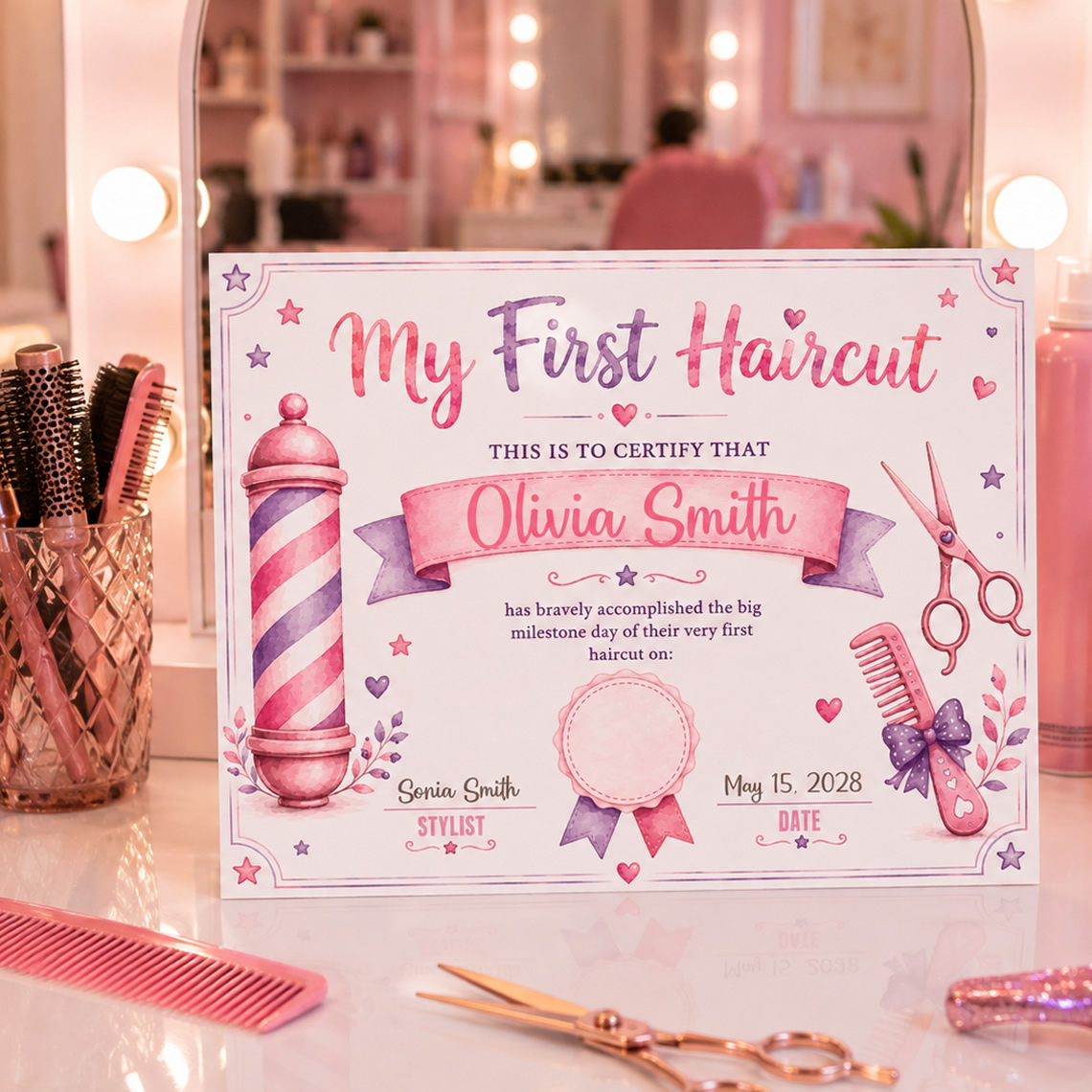 My First Haircut Certificate