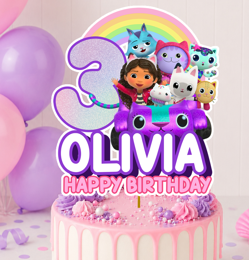 Printable Gabby’s Dollhouse Cake Topper