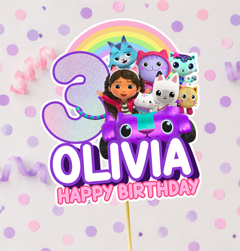 Printable Gabby’s Dollhouse Cake Topper