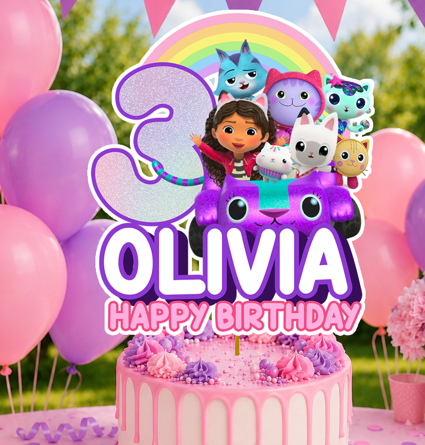 Printable Gabby’s Dollhouse Cake Topper