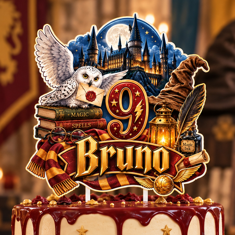 Personalized Harry Potter Cake Topper