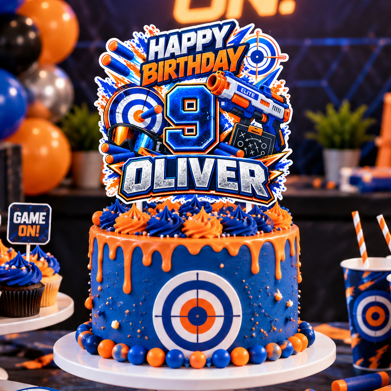Dart Battle Cake Topper