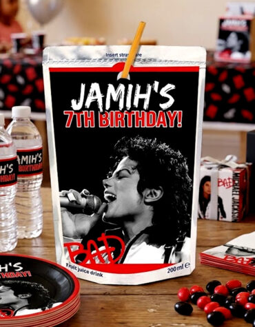 Michael Jackson Capri Sun Labels – Personalized King of Pop Birthday Party Juice Pouch Wrapper – Printable Party Favor