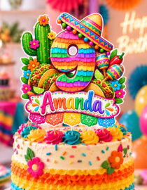 Personalized Mexico Cake Topper