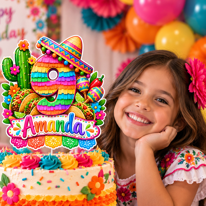 Personalized Mexico Cake Topper