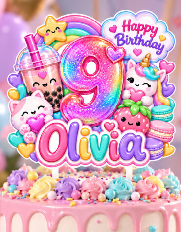 Squish Birthday Cake Topper