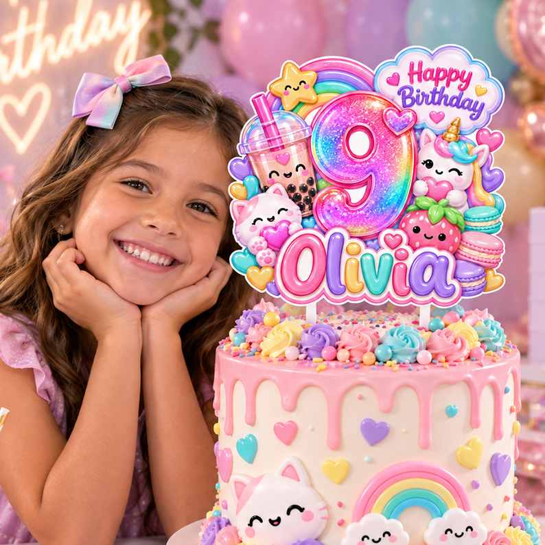 Squish Birthday Cake Topper