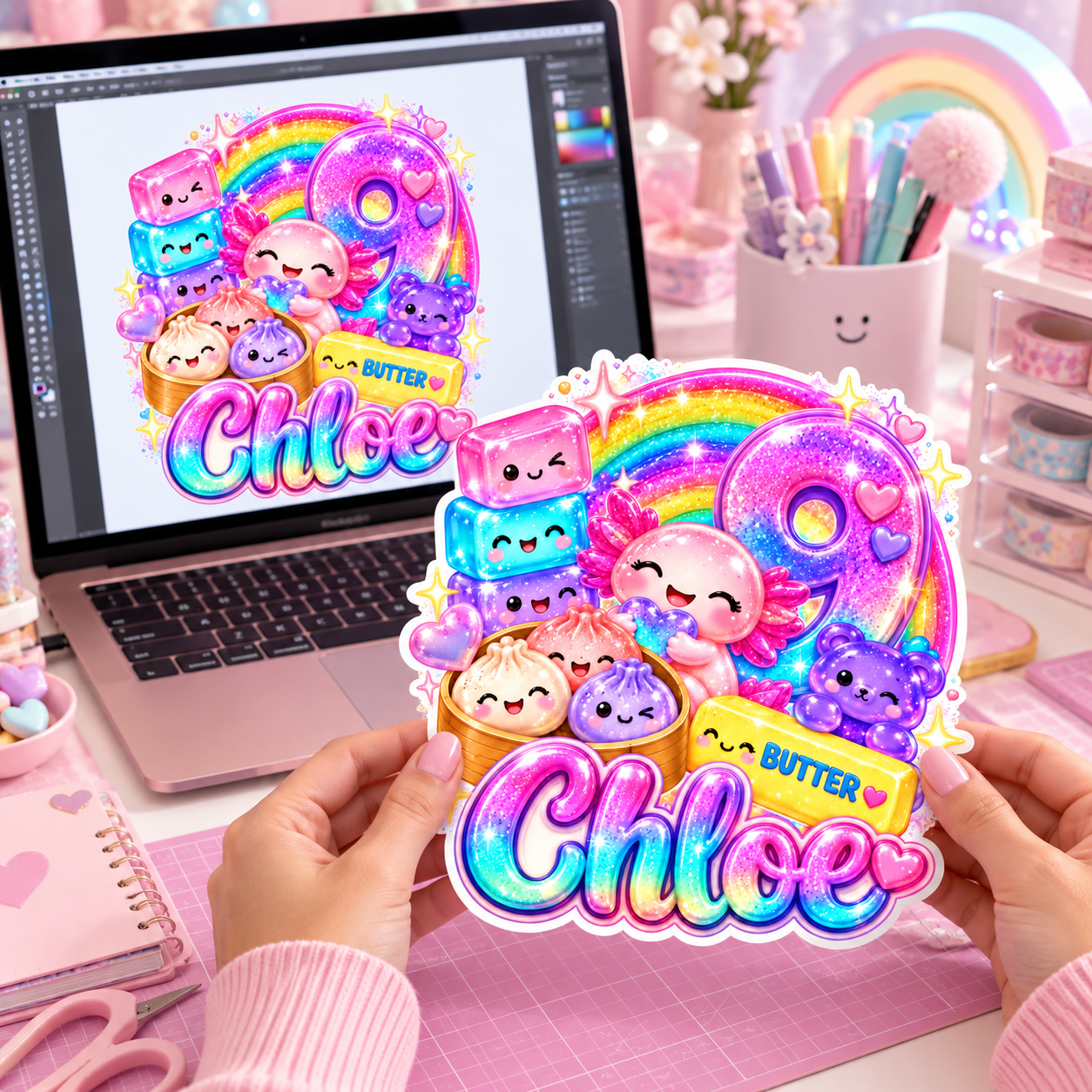 Squish Cake Topper printable