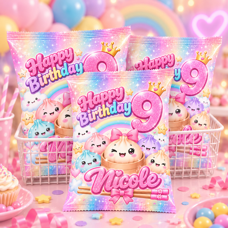 Dumpling Birthday Party Favor Bundle