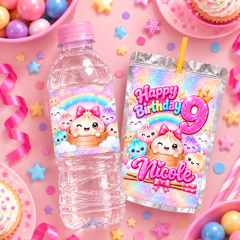 Dumpling Birthday Party Favor Bundle