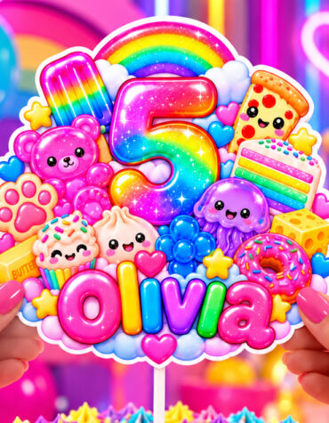 Squish Birthday Cake Topper printable