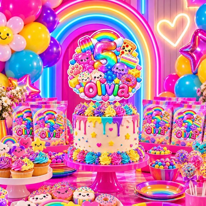 Squish Birthday Cake Topper printable