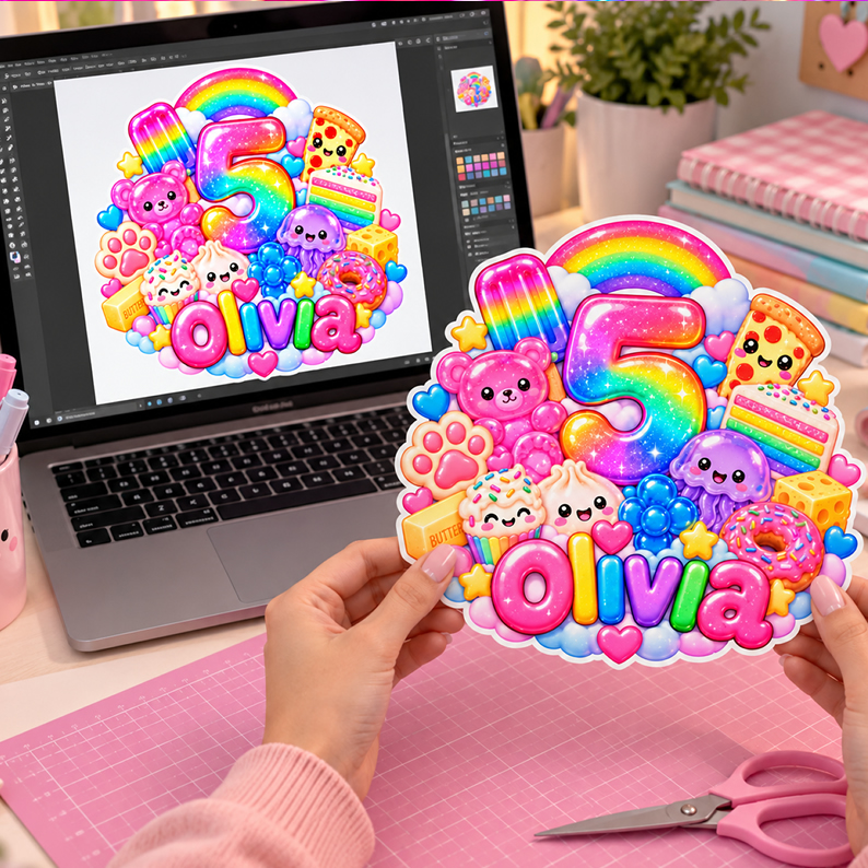 Squish Birthday Cake Topper printable